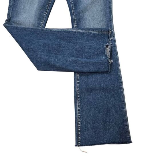 L'agence Jeans Womens 27 Blue Denim Mid Rise Frayed Hem Zip Fly Straight Stretch - Picture 3 of 6